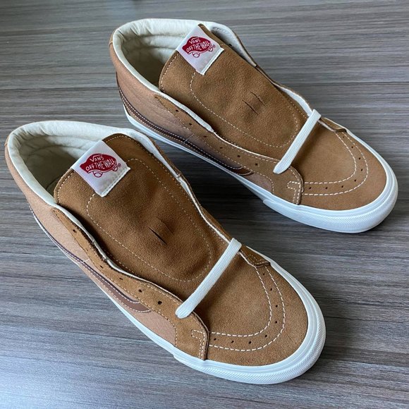 Vans Vault Og SK8 LX Mid Skate Shoes Men's Tobacco Brown - Picture 3 of 14